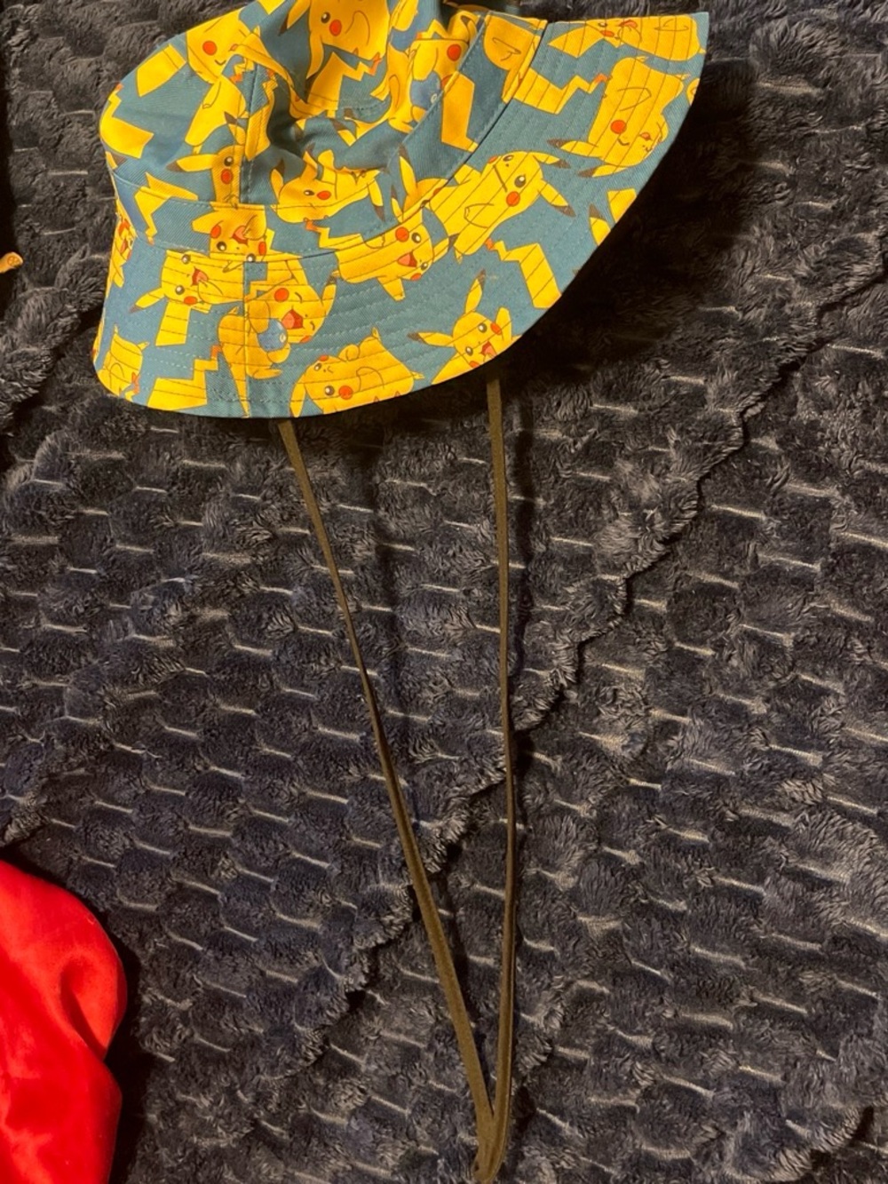 Pokemon Yellow Pikachu Pattern Blue Bucket Hat - Picture 3 of 4